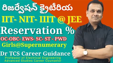 JEE Mains Reservation Criteria In Telugu Home State Quota In NIT OC