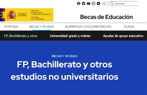 Becas Y Ayudas Ministerio De Educaci N Y Formaci N Profesional