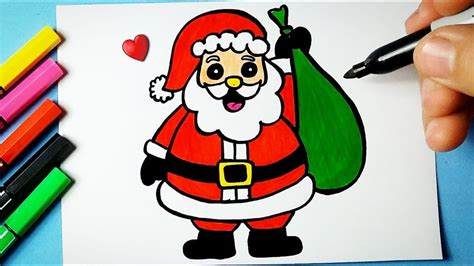 Como Desenhar Papai Noel Kawaii Santa Claus Desenhos Kawaii Desenho