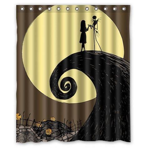 Nightmare Before Christmas Shower Curtains | Halloween shower curtain ...