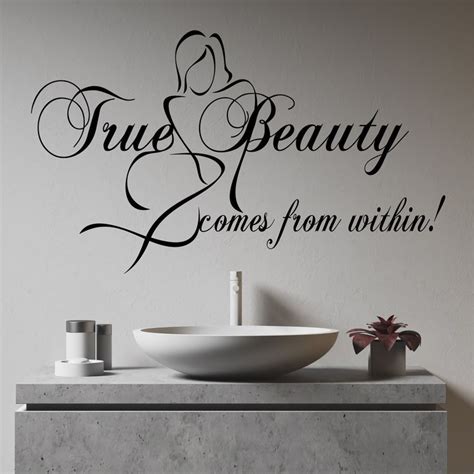 Motivational Wall Decal True Beauty Comes From Within Vinyl Wall