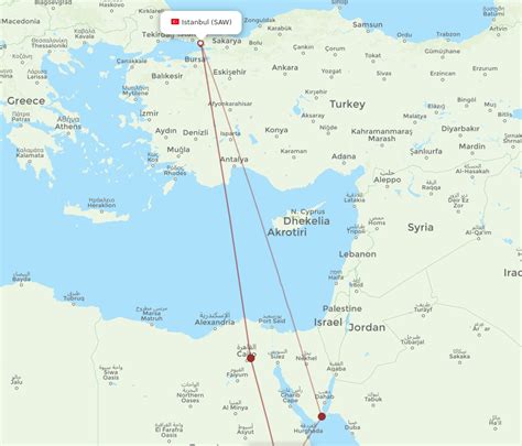 All Flight Routes From Luxor To Istanbul LXR To SAW Flight Routes