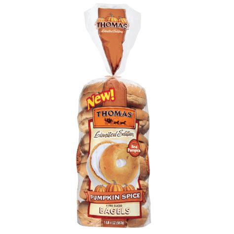 Thomas English Muffins Bagels Limited Edition Pumkin Spice Flavors