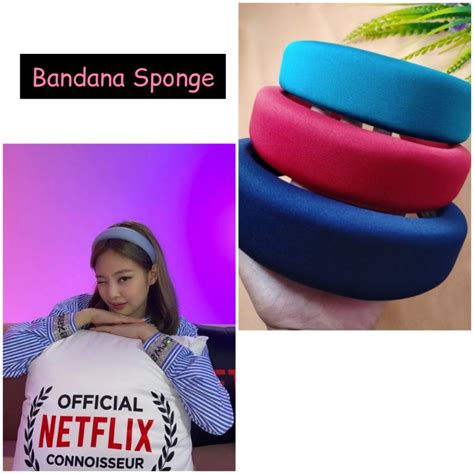 Jual Bando Sponge Jennie Blackpink Bandana Sponge Korean Style