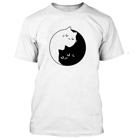 Yin Yang Cats Kittens Man Tshirt Sweet Cat Kitty Tee Shirt Ebay