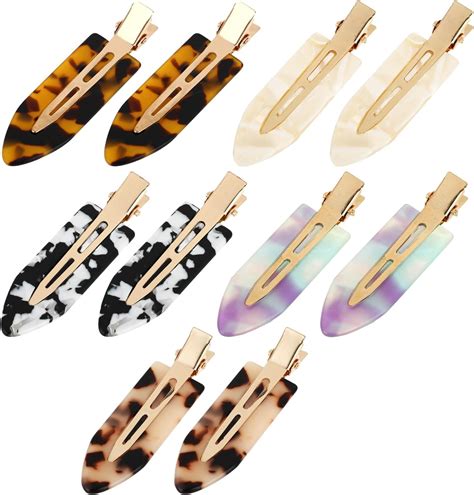 Pcs No Bend Hair Clipsacrylic Resin Flat Clips Hair Roller Clips No