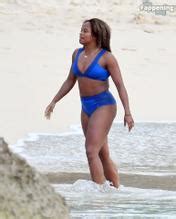 Fleur East Sexy Showing Off Her Amazing Body In A Hot Blue Bikini At The Beach With Her Friends