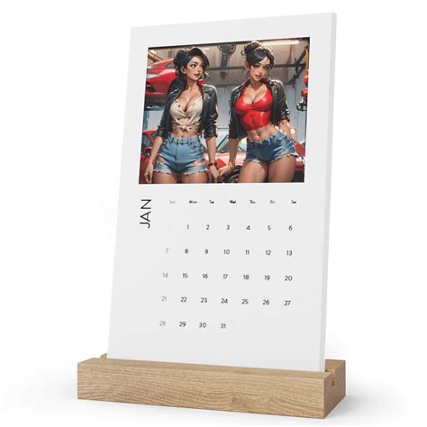 NIJI Body Shop Vertical Desk Calendar 2024 A I Sensei