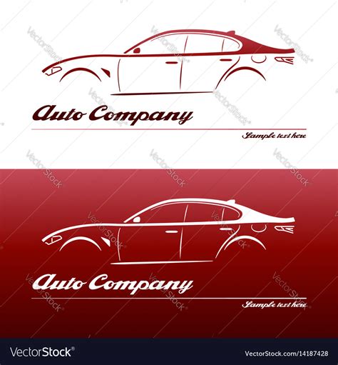 Logo car design element with business card Vector Image