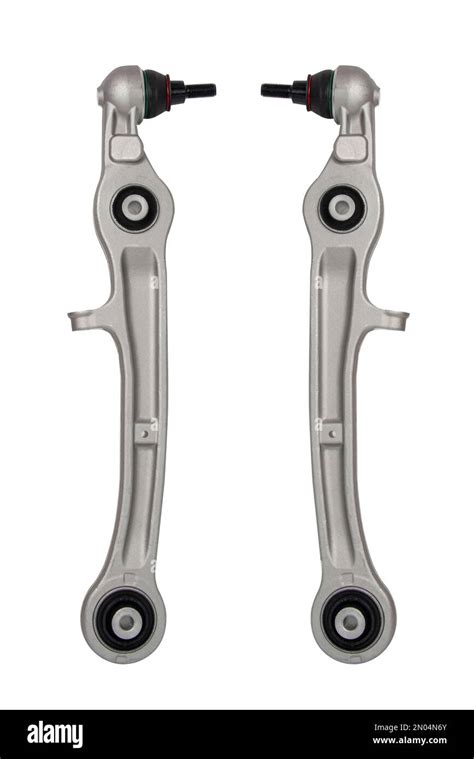Car Suspension Arm Aluminium Detail Isolated On The White Background