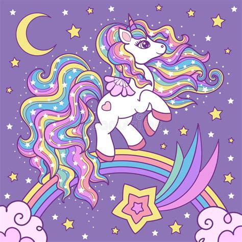 Arco Iris De Dibujos Animados Lindo Unicornio