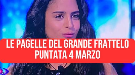 GRANDE FRATELLO LE PAGELLE DELLA PUNTATA 4 MARZO ANITA LA PEGGIORE BEA