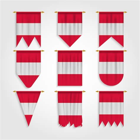 Premium Vector Austria Flag In Various Shapes