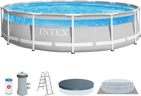 Intex M X M Prism Frame Clearview Premium Pool Set Set Up Size