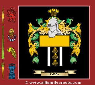 Kelleher family crest and meaning of the coat of arms for the surname ...