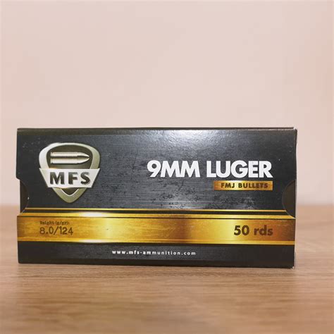 Balles Mfs 9mm Luger Cal 9x19 Cat B