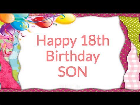 18th Birthday Wishes For My Son - Birthday Cake Images