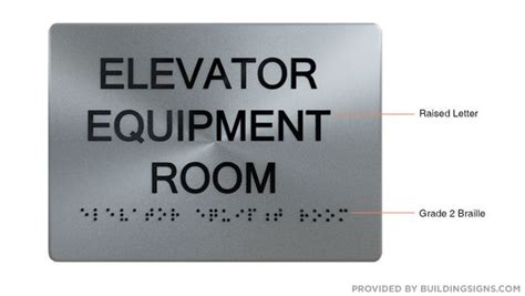 Elevator Equipment Room Ada Sign The Sensation Line Hpd Signs The