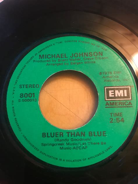 Michael Johnson Bluer Than Blue / Two In Love 45rpm | Etsy