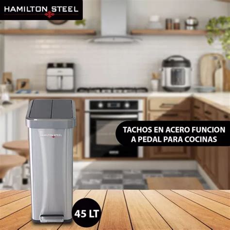 Tachos De Acero Modernos A Pedal Litros Para Cocinas Cuotas Sin