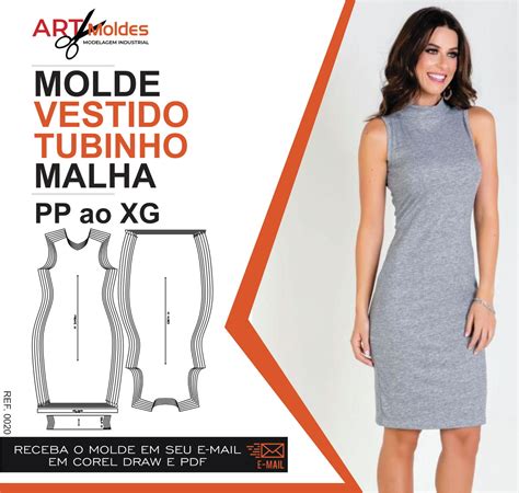 Molde Vestido Tubinho Malha Elo Produtos Especiais