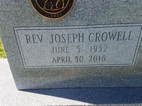 Rev Joseph Crowell Joe Mcmurry Find A Grave Memorial