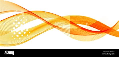 Abstract Vector Background With Orange Smooth Color Wave Stock Vector