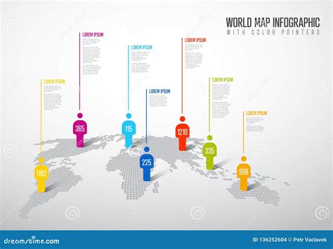 Mapa Do Mundo Infographic Ilustra O Do Vetor Ilustra O De Lugar