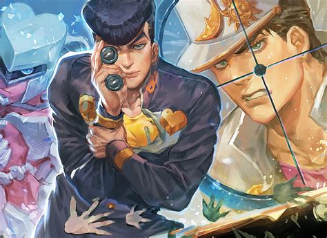 Kujo Jotaro Higashikata Josuke And Crazy Diamond Jojo No Kimyou Na