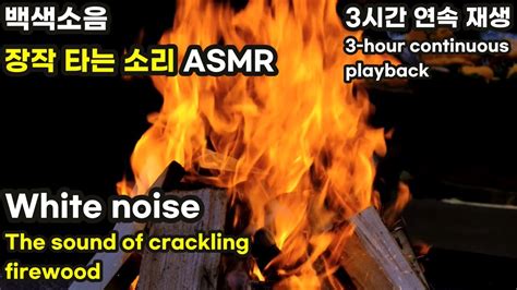 장작타는 소리 Asmr ㅣ 3시간 연속재생 화면유지 ㅣ 불멍모닥불관상용집중힐링백색소음ㅣwhite Noisethe