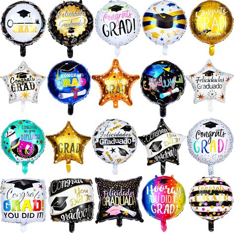 20 Pieces 2023 Graduation Balloons Graduation Mylar Balloons Graduation