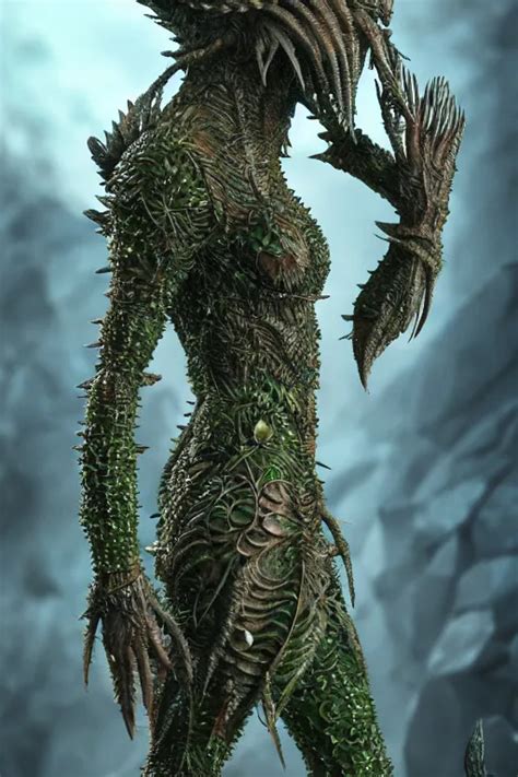 Skin Concept Costume In Full Growth Biopunk Plant Stable Diffusion