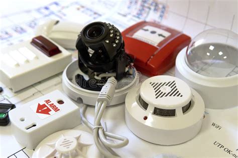 Close-up of Home Security Equipment According To the Scheme. Stock Photo - Image of home, design ...