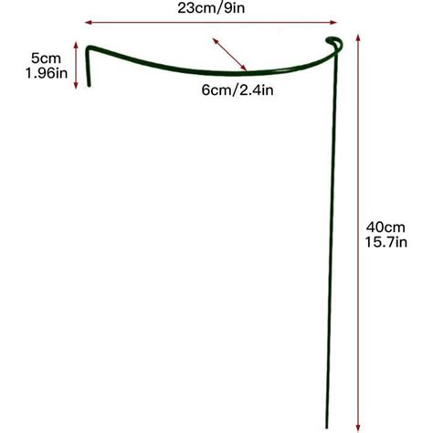 Lot de 6 tuteurs de support en métal pour plantes de jardin cages à