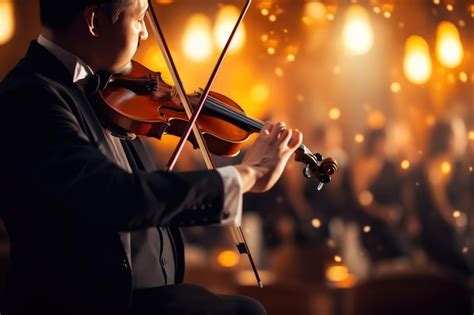 Premium Ai Image Captivating Violin Soloist In A Symphony Performance