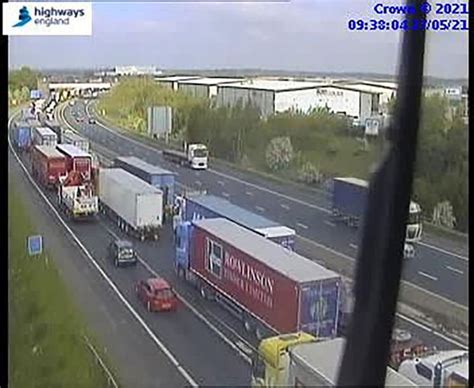 M62 Traffic Delays On Motorway In West Yorkshire After Car Crash Uk