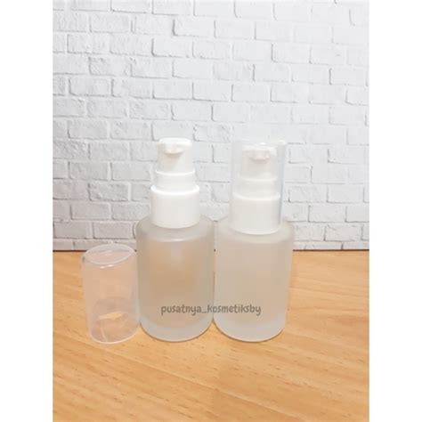 Jual Botol Kaca Serum Frosted Pump 30ml Shopee Indonesia