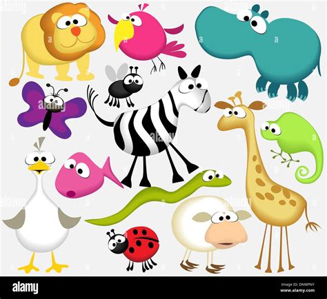 Funny cartoon animals Stock Vector Image & Art - Alamy