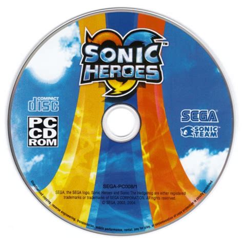 Sonic Heroes Cover Or Packaging Material Mobygames