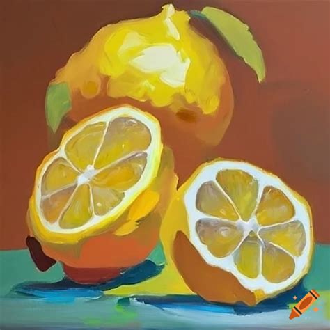 Lemon Oil Painting On Craiyon