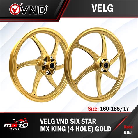 VELG VND MX KING SIX STAR 4 HOLE GOLD Lazada Indonesia