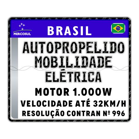 Placa Decorativa Para Ciclomotor Autopropelido Mobilidade El Trica