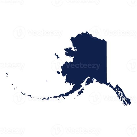 Alaska map with color outline. USA map 27292108 PNG