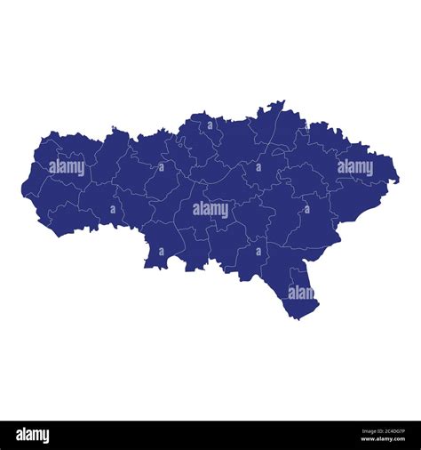 high quality map  saratov oblast   region  russia  borders   districts stock