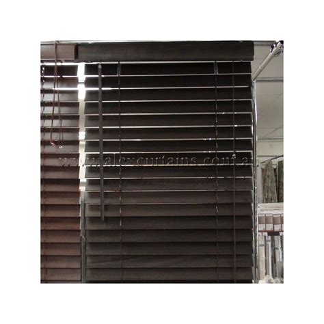 Timber Venetian Blind 50mm Walnut Dark Alex Blinds