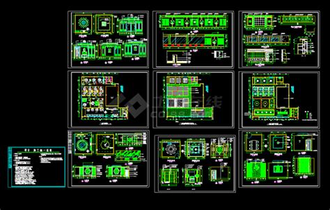 餐厅装修设计cad全套图纸餐厅土木在线