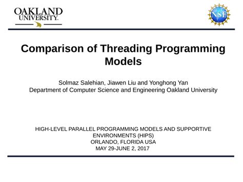 Pdf Comparison Of Threading Programming Models