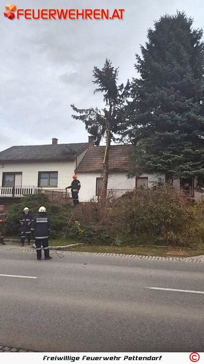 Ff Pettendorf Baum Droht Auf Wohnhaus Zu St Rzen