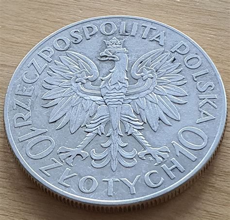 Polen Poland 10 Zloty 1933 Traugutt Silber USA Au MA Shops