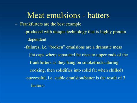 Ppt Meat Emulsions Batters Powerpoint Presentation Free Download